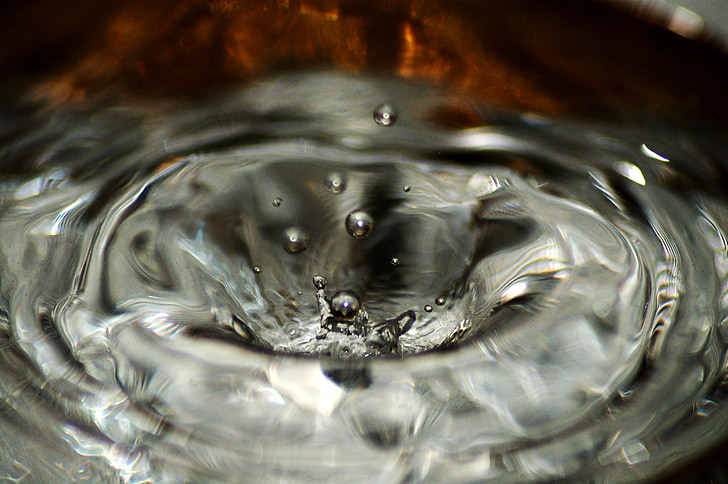 agua, de la gota, gota de agua, macro, líquido, burbuja, claro