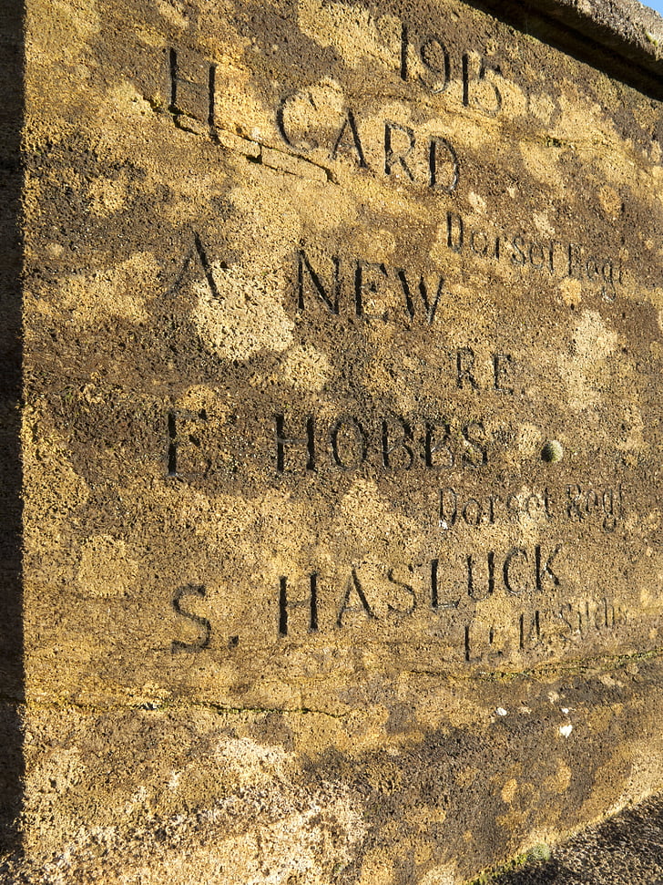 sõda, Memorial, nimed, 1915, Monument, Dorset