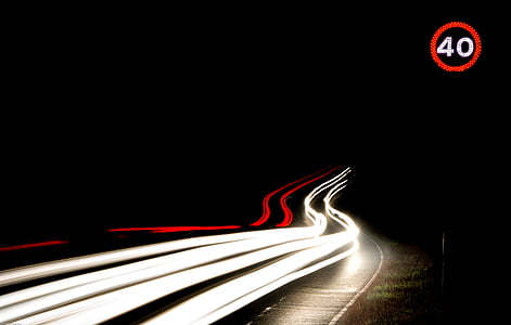 red, white, time, lapse, photography, headlight, long exposure