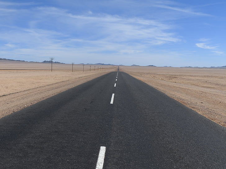 deserto, Namibia, strada, paesaggio