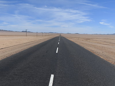 öken, Namibia, Road, landskap