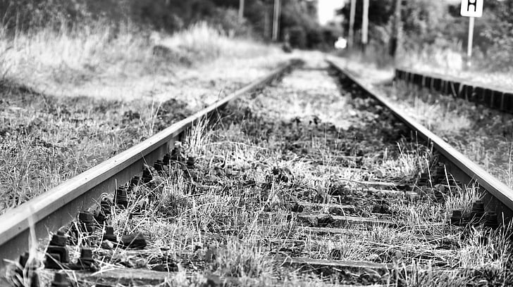 gleise, seemed, traffic, track bed, mystical, railroad tracks, rail traffic