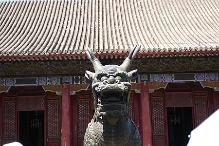 Cina, gambar, makhluk mitos, Asia, arsitektur, budaya, Candi - bangunan