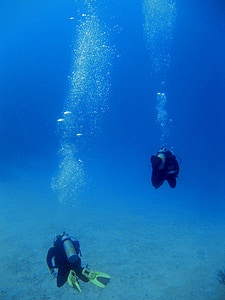 pod vodou, potápači, bubliny, Scuba, Marine, Reef, Tropical