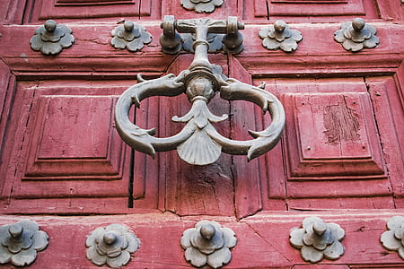 aldaba, 문, 범인, 대성당, 기념물, 오래 된, 오래 된 문