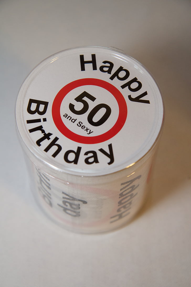 fødselsdag, fest, Glad, 50, Sjov, gave, fødselsdagsgave
