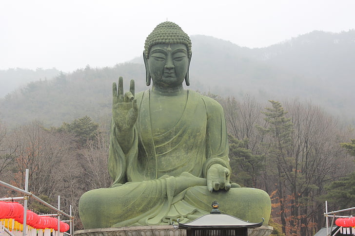 amitabha bronzová socha, Cheonan, taejo Hora