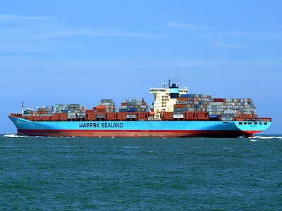 Арнольд maersk, корабль, судно, контейнер, контейнерные перевозки, Грузовые, Транспорт