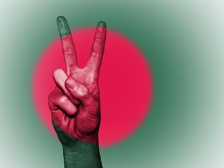Bangla Desh, Bandera, Pau, fons, Banner, colors, país