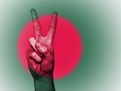 Bangladešas, vėliava, taikos, fono, reklama, spalvos, šalies