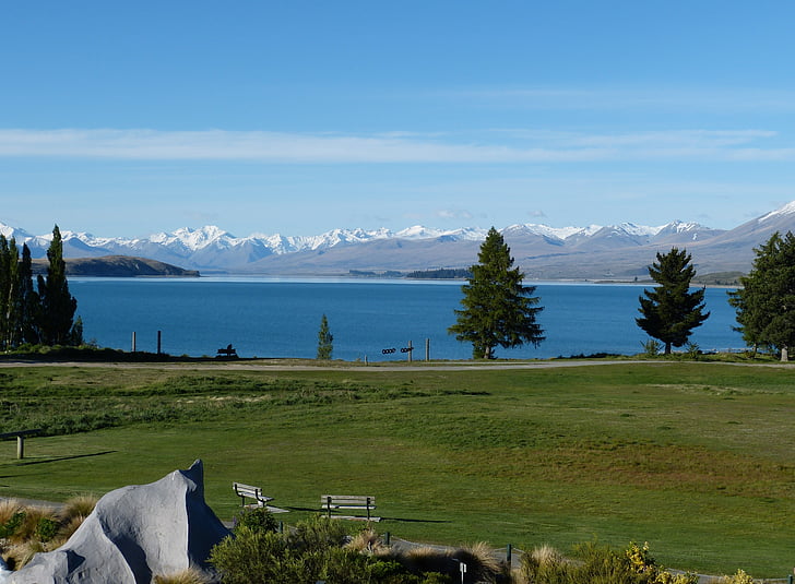 Nova Zelândia, Ilha Sul, montanhas, natureza, paisagem, Lago, Tekapo