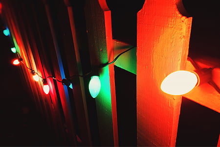 lampu, liburan, hari libur lampu, Xmas, Natal, dekorasi, lampu latar belakang