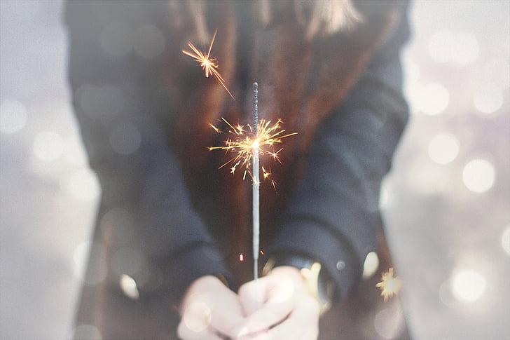 sparkler, bokeh, celebration, firework, flame, festive, celebrate