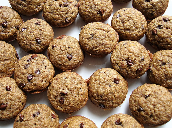 muffins de, mini, saudável