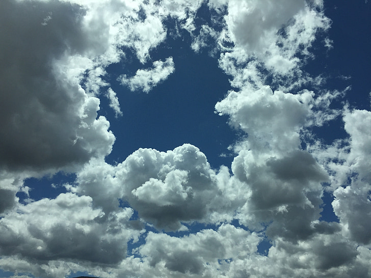blue sky, california sky, clouds