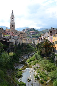 landskab, Italien, Ligurien, natur, arkitektur, bygningens ydre, Tower