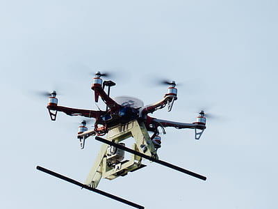 Hexacopter, helikopter, modell, kameran, fluga, Sky, quadricopter