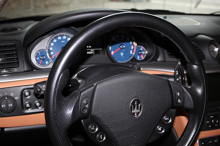 Maserati, Mobil, Auto, interior mobil, roda kemudi, interior, perubahan kupu-kupu