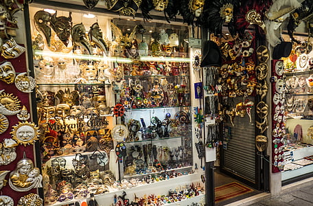maskeleri, Venedik, maskeli balo, Hatıra Eşyası, İtalya, Dükkanı