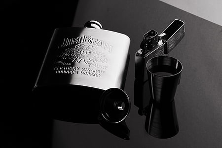 威士忌, 反射器, 酒精, 酒壶, muliang, 黑色和白色, 商业摄影