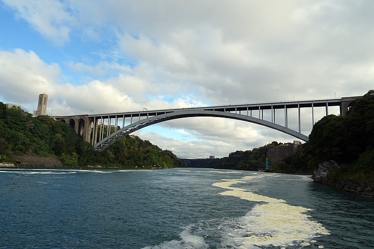 pont, pont de l’arc-en-ciel, Niagara, rivière, frontière, é.-u., Canada