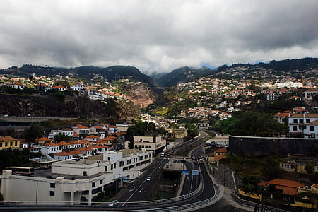 Madera, Funchal, Portugalia, panoramy, Miasto