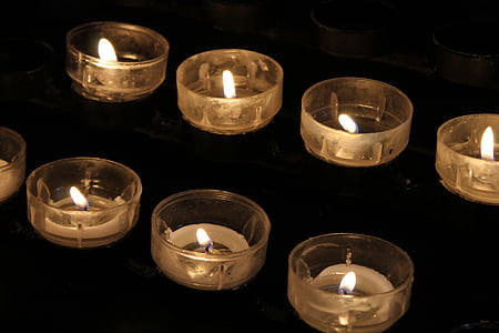 candles, prayer, church, prayer of intercession, faith, christianity, flame