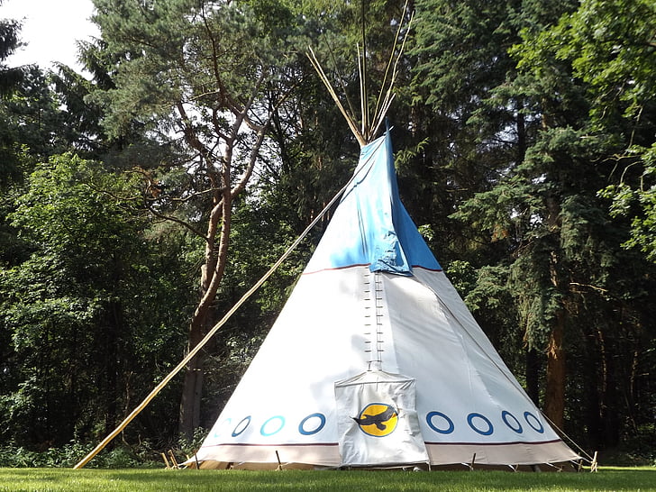 Tipi, bos, natuur, Wild, zomer, weide, tent