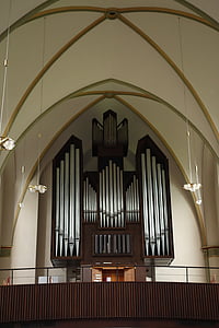 orgel, Kristi kyrka, garnisonskyrka, Wilhelmshaven, orgel byggnad, Detlev, kleuker
