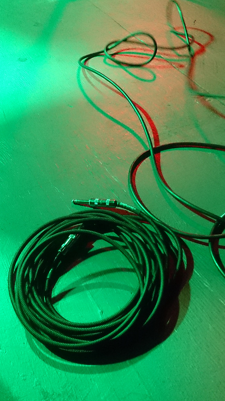 cables, guitar cable, show, lights