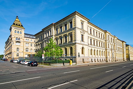 tingsrätt, Leipzig, Sachsen, Tyskland, arkitektur, platser av intresse, domstolen