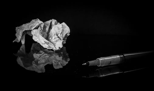 crumpled paper, paper, pen, trash, narcotic, healthcare and medicine, addiction