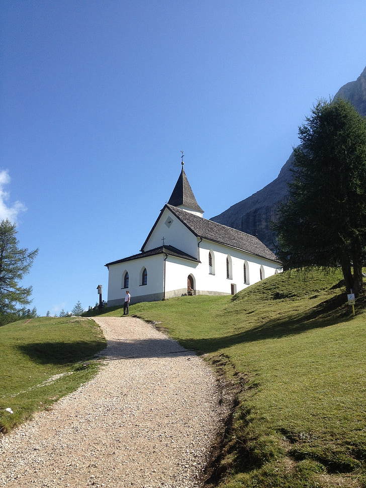 baznīca, altaadige, Dolomites