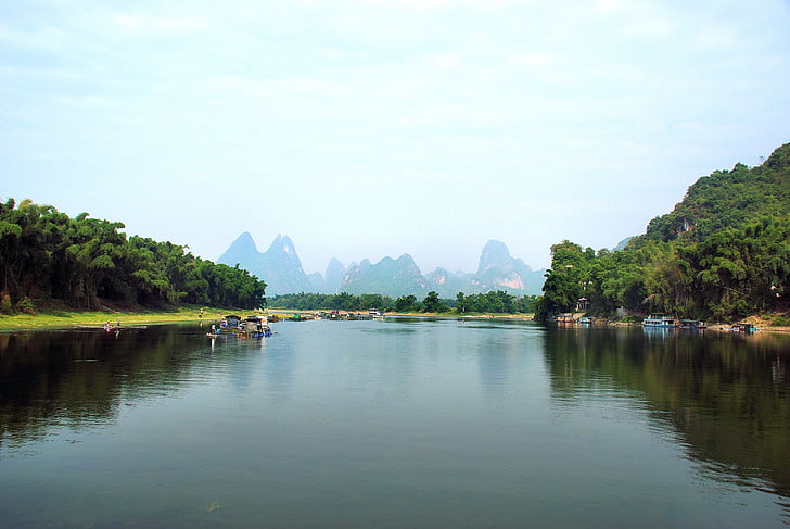 Kina, Li River, landskap, Sockertoppen