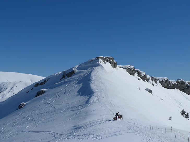 planinarenje, planine, Zima, snijeg, bijeli, Alpe, Nadmorska visina