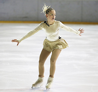 figura patinador, patinadora sobre hielo, hielo, elegante, deportes, deporte, deportes de invierno