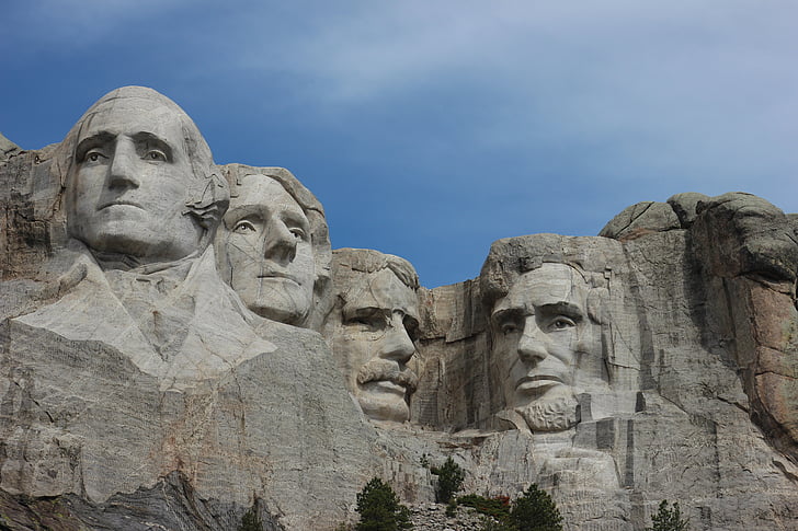 Gunung, Rushmore, batu, Presiden, patung, representasi manusia, patung