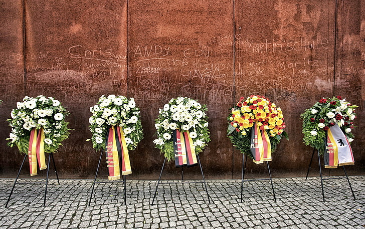 bernauer straße, construction of the wall, 13 august 1961, 13 august 2011, berlin, memorial service, turn
