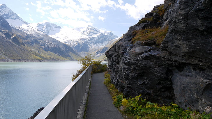 Mountain, søen, Østrig, Salzburg, landskab, efterårs stemning