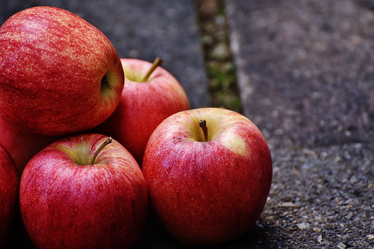 ябълка, червен, вкусни, плодове, зрели, червена ябълка, Фриш