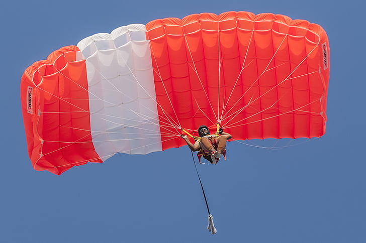 sky diving, sport, parachute, qatar, extreme