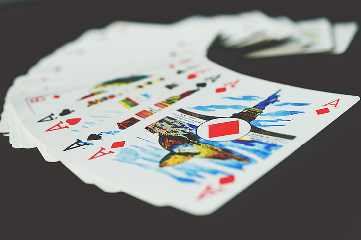 Ace, kort, chance, gambling, held og lykke, magiske trick, spillekort