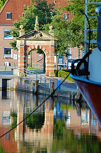 puerta del puerto, puerta del puerto de Emden, lugares de interés, Emden Alemania