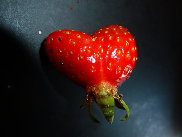 maasikas, südame, Armastus, süüa, Armas, maitsev, lemmik