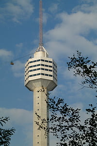 кула, радио кула, високо, Телевизионната кула, сграда, предаване кула, Ресторант