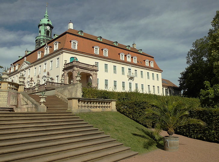Sachsen, slottet, Castle lichtenwalde, barockschloss, arkitektur, Mittelsachsen