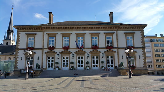 Luxembourg, Luxembourg-ville, Hôtel de ville, ville, Hall, architecture, l’Europe