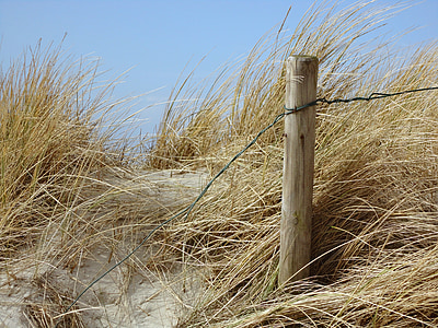 sable, plage, mer Baltique, nature, mer, pile, clôture