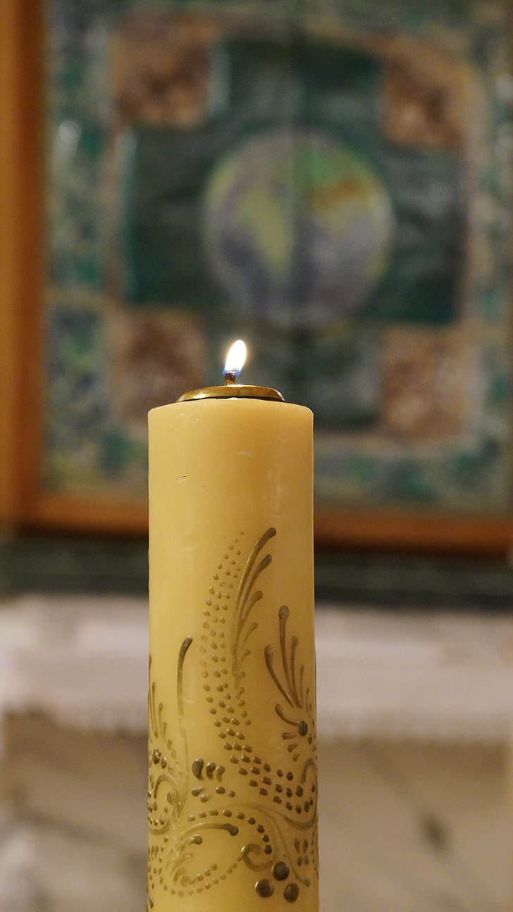 svece, Tabernacle, vaska sveces, liesma, reliģija, reliģiskā, ticības