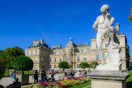 park, castle, jardin du luxembourg, paris, france, historical, architecture